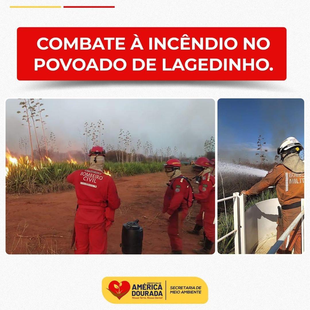 A Secretaria Municipal de Meio Ambiente realizou, na última semana, uma força-tarefa para combater incêndio no povoado de Lagedinho.