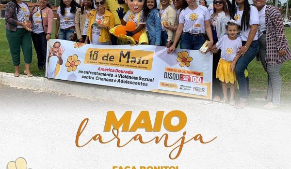 Ação intersetorial entre as Secretarias de Educação, Assistência Social e Saúde para o dia de conscientização contra o abuso sexual de crianças e adolescentes.