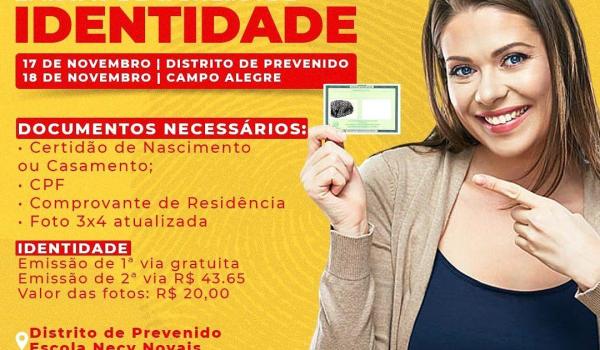 Atenção População do Distrito de Prevenido e Campo Alegre! o...