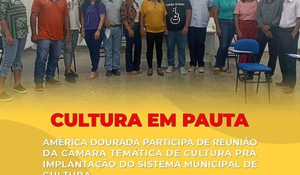CULTURA EM PAUTA- AMERICA DOURADA PARTICIPA DE REUNIÃO DA CÂMARA...