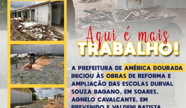 GARANTIR UMA EDUCAÇÃO DE QUALIDADE É COMPROMISSO DA PREFEITURA DE AMÉRICA DOURADA!