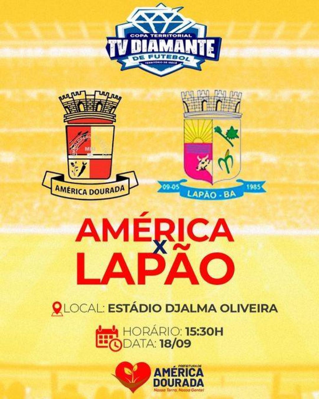 Neste domingo, dia 18 de setembro, inicia para a seleção de América Dourada a Copa Territorial TV Diamante.