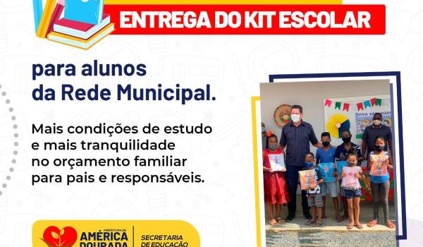 Prefeitura realiza entrega de kit's pedagógicos para estudantes.
