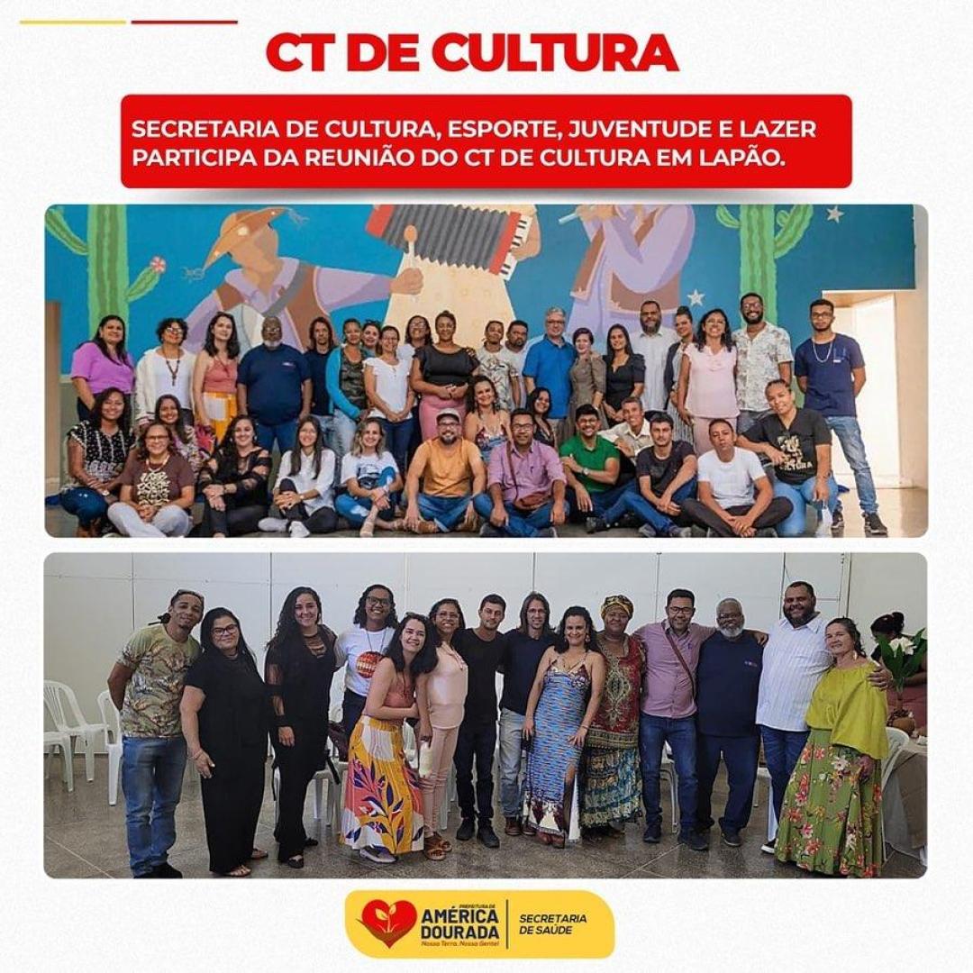 Secretaria de Cultura, Esporte, Juventude e Lazer, participou da reunião do CT de Cultura que aconteceu na cidade de Lapão.