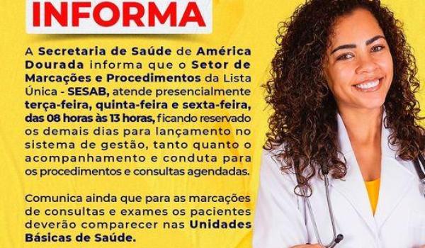 Setor de Marcações e Procedimentos da Lista Única - SESAB...